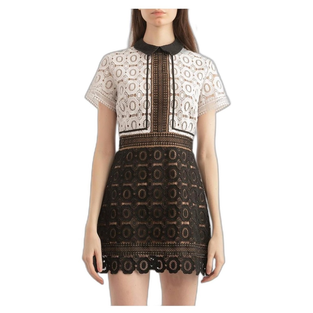 Self Portrait Felicia Lace Mix A Line Dress in Size 8